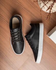 Tênis Feminino Casual Preto Leve Contável - Preto - Visão 2