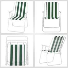 Pack de 2 Sillas de Playa Plegables con Reposabrazos, Silla Portátil para Camping, Jardín, Exterior y Ocio, Ligera y Resistente, Estructura de Acero, Tela Cómoda, Fácil de Transportar y Almacenar, Diseño Compacto y Plegable, Disponible en Colores Vibrantes, 74x52x38 cm