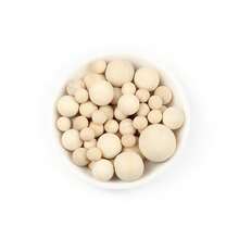 8-40毫米天然圆形木质散珠球，硬木工艺球，装饰性木质无孔球