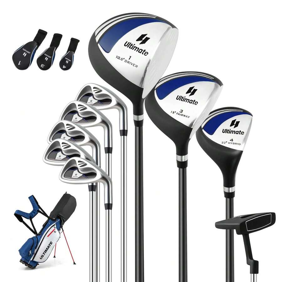 Men's Complete Golf Clubs Package Set 10 Pieces - Blue - View 1