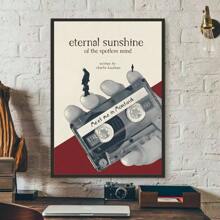 1 pieza Pintura en lienzo del cartel de la película "La eterna luminosidad de una mente sin recuerdos", decoración moderna para la pared del hogar, sala de estar, dormitorio o bar, sin marco
