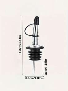 1pc/4pcs Stainless Steel Liquor Pourer, Bottle Pour Spout With Vinegar Stopper, Rubber Dust Cover Topped Wine Pourer, Bar Accessories