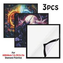 3/6-Piece Set Of Diamond Magnetic Art Frame [30 * 30cm/11.8 * 11.8in] [30 * 40cm/11.8 * 15.7in] [40 * 40cm/15.7 * 15.7in] - Self-Adhesive, Lightweight PVC Wall, Window, Door Display Stand - Perfect For Christmas, Valentine's Day, New Year, Easter Gifts Such As Photos, Posters, Certificates, Etc - Black 3PCS - View 14
