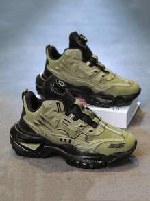 Men's Casual Sport Running Shoes, Breathable Fabric Upper, Wear-Resistant PVC Outsole, EVA Insole, Anti-Skid, Low-Top, All-Season Outdoor Training Sneakers