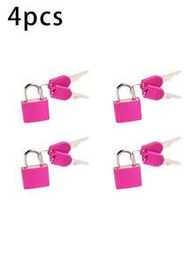 1pc Portable Small Color Plastic Lock Luggage Padlock,1pc  Padlock With 2pcs Key,Colored Casing/23mm Zinc Alloy/Tsa Approved Luggage Lock, Small And Sturdy, Luggage Locks , Mini Padlocks For Suitcases, Metal Keyed Lock For Travel Bags, Brass Lock Cylinder Is Durable,Small Copper Lock With Case,Available In Eight Colors - Multicolor - View 22