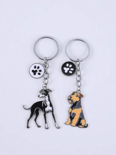 1pc Metal Yorkshire Terrier Key Chain Car Keyring I Love Dog Pendant Best Friend Car Accessories Bag Charm School Cartoon Cute Goth Y2k Halloween Accessories Teachers Day Christmas Gift Ideas Bag Accessories Lanyards With Id Holder Car Accessories Bag Charms