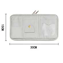 Car Sun Visor Storage Organizer With Eyewear Clip, ID Card Holder & Ticket Pocket | Multi-Purpose Vehicle Accessories Bag For Women Storage Organizer Travel Essentials Gift Back To School
