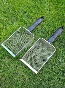 1pc/2pcs Multifunctional Garden Soil Sifter With Handle, Gardening Sand Soil Sieve, Compost Sifter, Rock Sifter, Dirt Sifter, Suitable For Gardening And Pet Waste Removal