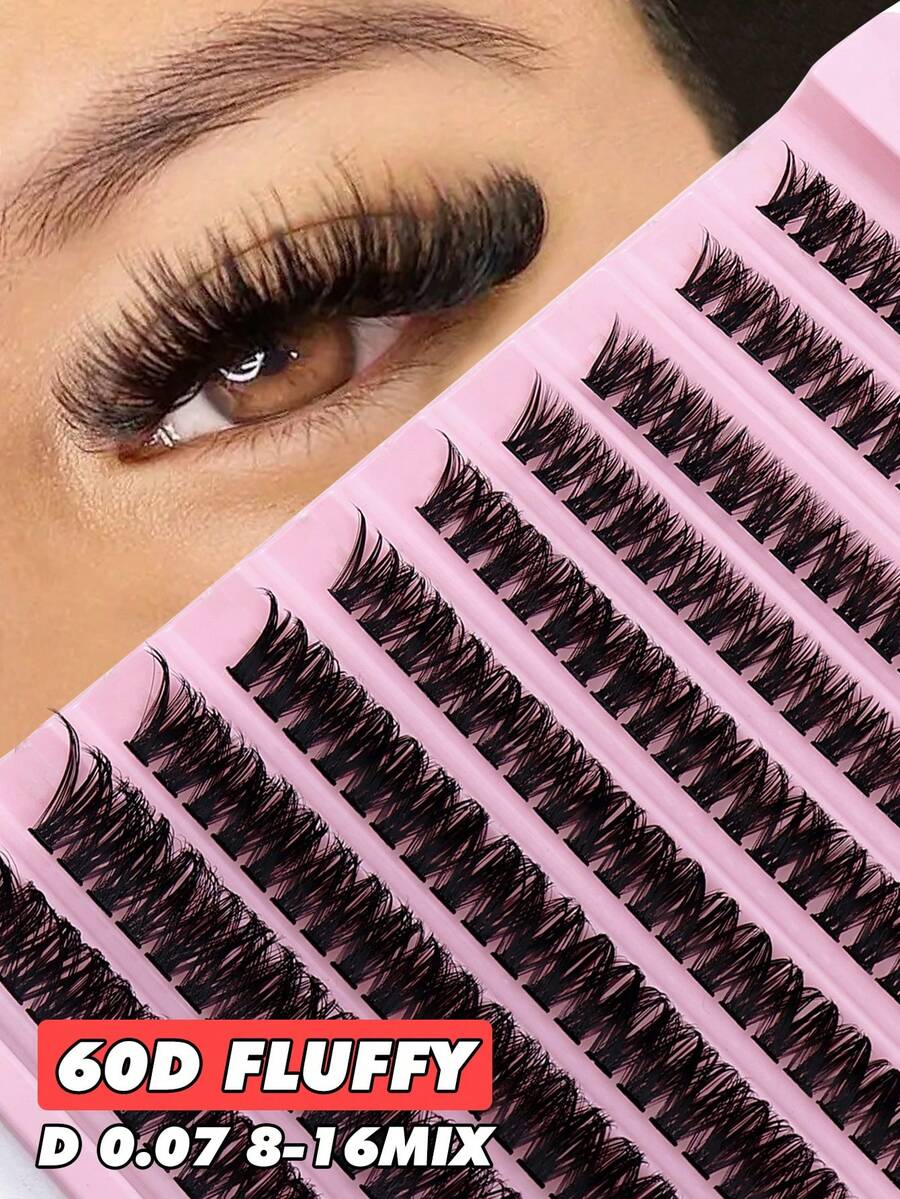 ICHICKISS 200 Pcs Eyelashes Set, 10D - 100D, D Curl, Mixed Length 8-16mm, Natural & Fluffy, 0.07mm Lightweight Reusable Lashes For Holiday And Party Lash Clusters - D - View 1