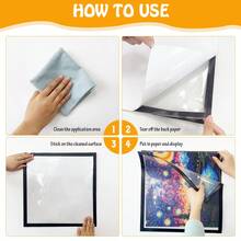 3/6-Piece Set Of Diamond Magnetic Art Frame [30 * 30cm/11.8 * 11.8in] [30 * 40cm/11.8 * 15.7in] [40 * 40cm/15.7 * 15.7in] - Self-Adhesive, Lightweight PVC Wall, Window, Door Display Stand - Perfect For Christmas, Valentine's Day, New Year, Easter Gifts Such As Photos, Posters, Certificates, Etc - Black 3PCS - View 10