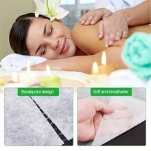 50 pièces Draps de lit jetables pour spa et massage, draps de lit de salon de massage en non-tissé, rouleau de papier pour appuie-tête, couverture de table pour tatouage, articles de fournitures