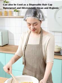 100Pcs Disposable Cling Film Covers – Elastic Stretchable, Dust-Proof, Insect-Proof, Microwave-Friendly, Multi-Purpose Preservation Film For Kitchen, Shower Head, Shoes, And More - White - View 10