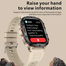 GUHUAVMI 1PC GUHUAVMI 2024 New Outdoor Durable Black Smart Watch Men's 3ATM Waterproof Sports Fitness Ai Voice Wireless Call Smart Watch Suitable For Android IOS