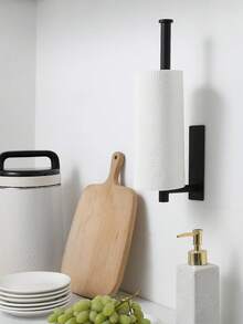 1pc Stainless Steel Paper Towel Rack Holder Wall Mount For Kitchen,Paper Towel Holder Rach,Bulk- Self-Adhesive Under Cabinet,Kitchen Storage Rack,Both Available In Adhesive And Screws