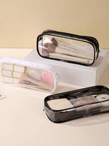 5-częściowy wodoodporny piórnik dla ucznia, gruba saszetka z PVC z zamkiem błyskawicznym, minimalistyczny pokrowiec z PVC na długopisy, przezroczysta plastikowa torba do przechowywania, wielofunkcyjna składana przezroczysta torba do przechowywania, torba do przechowywania artykułów papierniczych, torba na długopisy, torba do przechowywania kabli danych, torba do przechowywania biżuterii, przezroczysta torba na długopisy na egzaminy, przezroczysta torba z PVC do przechowywania pędzli kosmetycznych, łatwa w użyciu