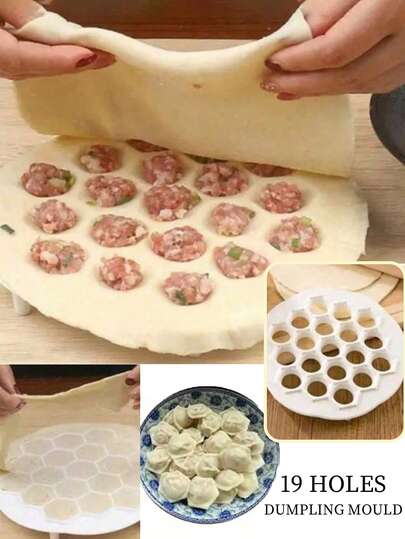 2 Pieces / 1 Piece 19-Hole Chinese-Style Simple And Convenient Dumpling Mold, Kitchen Pasta Machine, Italian Dumpling Making Mold, Suitable For Homemade Dumpling Skins And Fillings, Pastry Tools DIY Dumpling Tools - Dumpling Mold - 19-Hole Dumpling Machine - Dumpling Plastic Set - Easy Dumpling Press Mold - Quick And Fun Dumpling Making