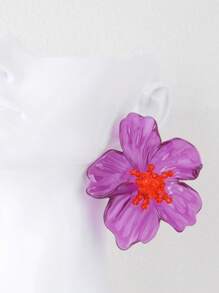 1 par de brincos de resina colorida ZAA para mulheres, joias de luxo de alta qualidade e elegantes para festas de fim de ano