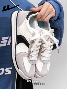 WARRIOR 1 Pair Women's Lace-Up Design Sneakers, Low-Top Casual Shoes, Outdoor Flat Shoes, Breathable Summer Slip-On Skateboard Inspired Athletic Shoes, Fashionable & Comfortable Canvas Sneakers, Platform Casual Trainers - Beige - View 8