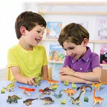 vanplay 21ST Dinosauro Giocattolo Bambini Compleanno Decorazione Dino Set con Secchio Portaoggetti per Bambini
