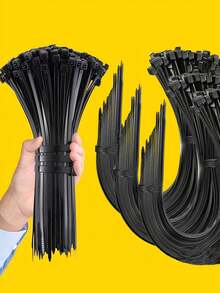 100 Dây Buộc Cáp Bằng Nylon Màu Đen Nhiều Kích Cỡ, 12+10+8+6+4 Inch, Dây Buộc Cáp Bằng Nylon Tự Khóa Đa Năng, Dây Buộc Cáp Bằng Nhựa Cho Gia Đình, Văn Phòng, Vườn, Xưởng - Nhiều màu - Xem 2