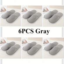Guest Slippers, 6/12 Pairs Reusable Washable Unisex Spa Slippers For Hotel Bedroom Wedding Party Travel Insulation, Galentines, Puppy, Carnival,Shoe,Spring Summer Picks,Brides Maid Gifts,Room,Bedroom Decor,Beach,Travel,For Men,For Women,Vacation,Cute Stuff - Multicolor - View 9
