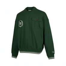 Mitchell & Ness 2024 Felpa unisex con girocollo / Pullover, felpa con cappuccio a maglia MNRQAWTOHD035-GRN