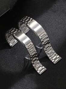 Stainless Steel Five Bead Watch Band Lightweight Replacement Strap For Men Compatible With 12mm 14mm 16mm 18mm 20mm 22mm 24mm Watch Sizes,