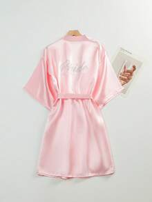 Wedding Bridal Bridal Tinted Robe Silk Robe Wedding Makeup Advanced Dressing Gown Suitable For Hotels, Wedding Parties, Protective Party Wear Home Bathroom Decor Summer Back To School - Multicolor - View 14