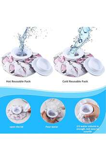 1/4pcs Bolsa de Gelo Reutilizável, Uso Duplo Quente e Frio, Bolsa de Água Quente com Padrão Bonito. Pode ser usada como compressa fria para aliviar a fadiga ocular, portátil e compacta para fácil armazenamento. - Multicolorido - Ver 12