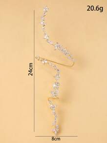 1pc Fashionable Rhinestone Finger Chain Bracelet, Simple & Versatile For Women