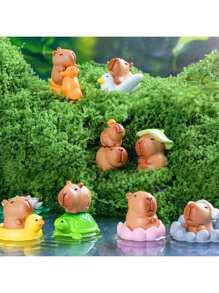 Juego de 6/12 minidelfines de resina, muñecas miniatura de delfines lindos, muñecas miniatura de delfines de resina, animales miniatura de resina adecuados para decoración de paisaje doméstico, fiesta (color aleatorio), patos, animales de plástico, juguetes de animales de peluche
