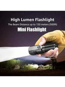3/4/5PCS High Lumens Tactical Flashlight, Rechargeable Mini Flashlight With Adjustable Brightness, Long Lasting For Camping, Outdoor Adventures, And Home Emergency, One-Click Off, 3 Modes