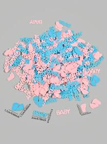 15/30/50g Gender Reveal Baby Foot Paper Scrap, Desktop Decoration Glitter Sprinkle Paper Scrap, Party Decoration, Baby Shower