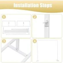 Wedding Arch Square Background Stand, 8FT X 8FT Portable White Metal Wedding Arch Stand With Base, Heavy Duty Pipe And Drape Backdrop Stand Kit For Birthday Parties Banquet Decorations - 白色 - 查看 5
