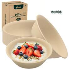 100% , 500ml (16.91 Ounces), 800ml (Ounces) Square Bowls Without Lids, 800ml (27.05 Ounces) Square Bowls With Lids. Disposable Bamboo Fiber Bowls That Can Be Heated In The Microwave And Oven, And Can Also Be Frozen In The Refrigerator Or Freezer - Beige - View 12
