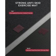 Large Exercise Mat, 183*122cm/ 213*152cm*8mm, Non-Slip, Ultra Durable, Large Yoga Mat For Home Gym, Fitness, Yoga, Pilates, Stretching, Push-Ups, Gymnastics - Black - View 4