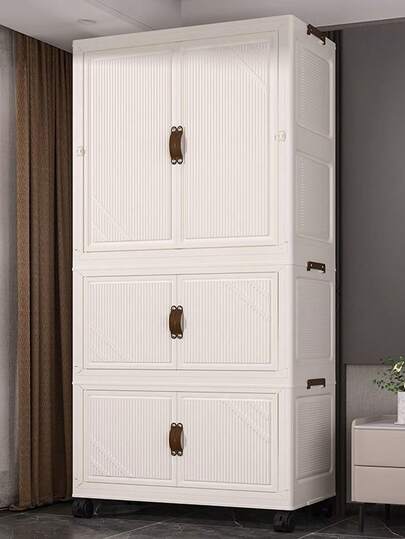 Ingen montering krävs Baby enkel garderob, barnkläder förvaringsskåp, spädbarns plastgarderob, sovrumsorganisator