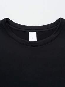 Camiseta con estampado de cebra de dibujos animados - Camisetas de manga corta cómodas y transpirables para hombres para el verano - Negro - Ver 4
