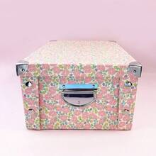 Hộp lưu trữ in màu hồng có thể gập lại, hộp đựng đồ dùng văn phòng kinh doanh, hộp đựng đồ trang trí nhà cửa có nắp, dung tích lớn - Nhiều màu - Xem 4