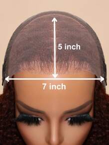 UNice Hair Reddish Brown Afro Kinky Curly Wig 7x5 Pre Cut Pre Bleached Pre Plucked Bye Bye Knots Wear Go Glueless Wig 180% Density Lace Front Wigs For Women