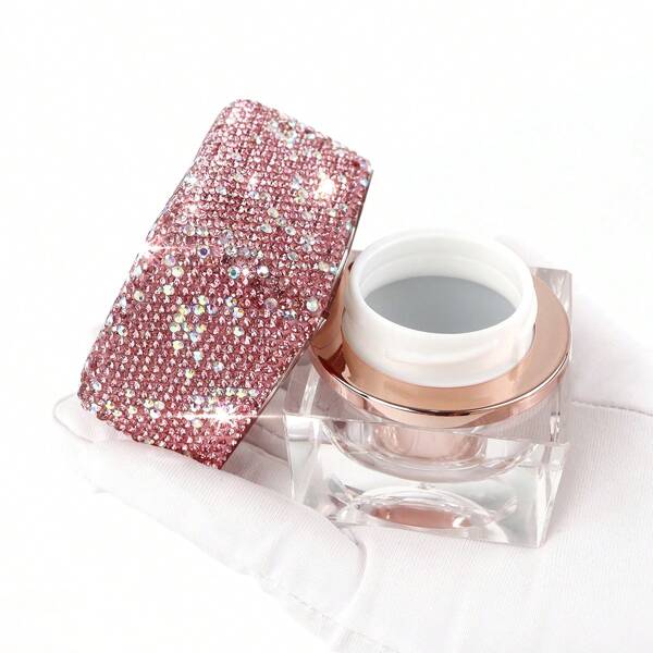 1pc Shiny 1 Oz Cosmetic Container With Lid - Perfect For Lotions, Creams, Ointments, Eye Shadows And Travel Storage - , Leak-Proof, Refillable Bottles!