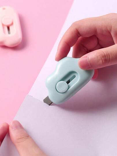 1 pieza Cuchillo de arte mini simple y portátil para cortar papel, cuchillo lindo para abrir sobres, oficina, paquetes y cajas de envío