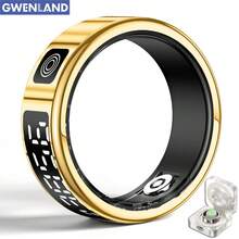 Smart Health Ring Equipped With LED Touch Screen, With Pedometer, Sleep Monitoring, Multiple Sports Mode Recognition, IP68 Waterproof And Sweatproof, Long-Lasting Box And Ultra-Light And Comfortable Design, Suitable For Party, Fitness And Daily Health And Other Scenarios, As A Gift For Female And Male Friends, Birthday Gift - Multicolor - View 3