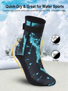 Qiuck Dry Neoprene Diving Socks Thermal Anti-Slip Scuba Socks Water Booties For Swimming Water Sports - 黑色 - 查看 4