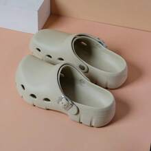 女士手术室透气凉鞋，夏季新款时尚百搭舒适软底拖鞋，厚底防滑休闲沙滩，简约清新拖鞋，防滑浴室拖鞋