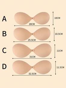 2 Pairs Of Adhesive Reusable Strapless Front Closure Bras, Invisible Nipple Cover Boob Pads, Women Underwear And Lingerie Accessories For Dresses And Gowns In Summer