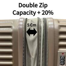 Juego de equipaje ORLACS, set de 4 piezas de 18"+20"+24"+28", hecho de material rígido ABS, ligero, con candado de seguridad TSA, expandible con cremallera doble, gran capacidad de almacenamiento y ruedas universales silenciosas de 360°