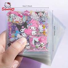Sanrio 50 adesivi PET di Hello Kitty e amici Sanrio - Design di cartoni animati e animali impermeabili, collezione di adesivi unica, adatta per album di ritagli, progetti fai-da-te, borracce, forniture scolastiche, ritorno a scuola