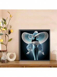 1 pezzo Kit di pittura a diamante asimmetrica, ricamo a diamante 5D a forma speciale e cristallo, decorazione murale fai-da-te, donna elegante, senza cornice 30cm*30cm