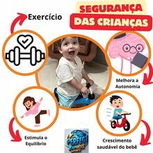 Children's Balance Bike Without Pedals Walker 4 Wheels - 淺藍色 - 查看 3